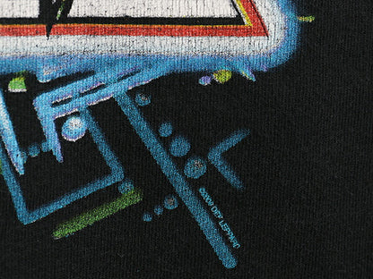 デフレパード イラスト プリント Tシャツ メンズ 2XL 黒 バンド ロック グラフィック アート ヘビーウェイト 大きいサイズ 黒 アンビル