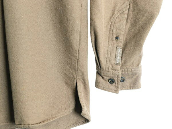 00s コロンビア ボタンダウン ハンティング シャツ メンズ M オールド Columbia RiverLodge 肩 キルティング 補強 アウトドア フィッシング