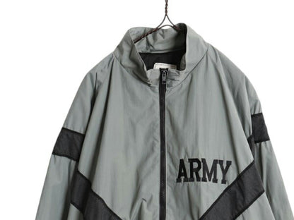 00s 米軍実物 US ARMY ナイロン トレーニング ジャケット X-LARGE REGULAR / 04年製 オールド 軍物 IPFU ミリタリー ブルゾン ジャンパー