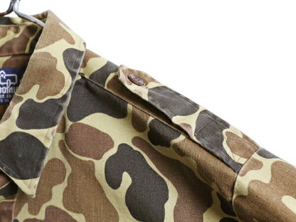 80s USA製 ウールリッチ ダックハンター カモ サファリ シャツ メンズ L 程/ ヴィンテージ 旧タグ Woolrich 迷彩 ハンティング 長袖シャツ