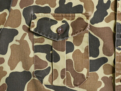 80s USA製 ウールリッチ ダックハンター カモ サファリ シャツ メンズ L 程/ ヴィンテージ 旧タグ Woolrich 迷彩 ハンティング 長袖シャツ