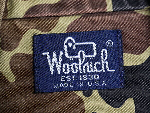 80s USA製 ウールリッチ ダックハンター カモ サファリ シャツ メンズ L 程/ ヴィンテージ 旧タグ Woolrich 迷彩 ハンティング 長袖シャツ