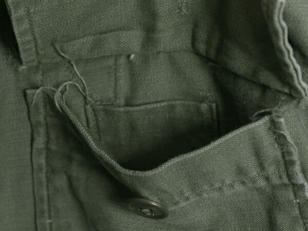 60s 米軍実物 US ARMY コットン サテン ユーティリティ シャツ SMALL / 古着 62年製 ヴィンテージ ミリタリー 軍物 1st 後期 筒袖 OG107