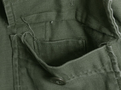 60s 米軍実物 US ARMY コットン サテン ユーティリティ シャツ SMALL / 古着 62年製 ヴィンテージ ミリタリー 軍物 1st 後期 筒袖 OG107