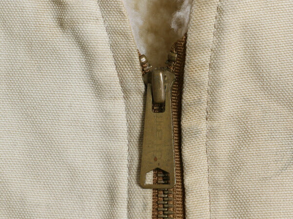 好雰囲気 80s USA製 カーハート 裏 ボア ダック ベスト メンズ L ヴィンテージ CARHARTT パイル フリース ワーク フルジップ 前開き 重ね着