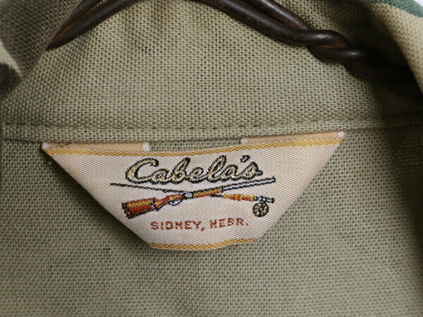 80s カベラス ダックハンター カモ コットン 長袖 シャツ メンズ M 程 ヴィンテージ Cabelas アウトドア ハンティング サファリ 長袖シャツ