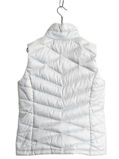 US企画 ノースフェイス ナイロン ダウン ベスト レディース S 古着 The North Face フルジップ キルティング 550フィル アウトドア 重ね着