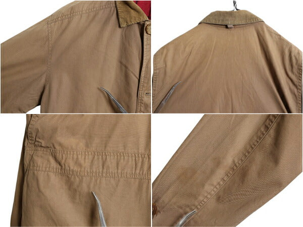 90s ジェイクルー オイルド コットン ハンティング ジャケット メンズ S / オールド JCREW 巨人タグ チェック ライナー付き カバーオール