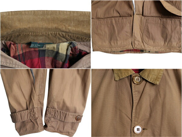 90s ジェイクルー オイルド コットン ハンティング ジャケット メンズ S / オールド JCREW 巨人タグ チェック ライナー付き カバーオール