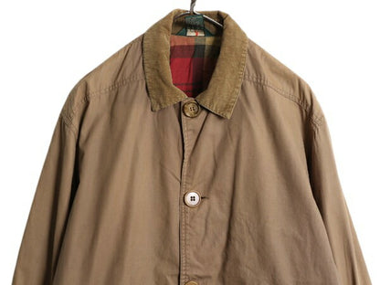 90s ジェイクルー オイルド コットン ハンティング ジャケット メンズ S / オールド JCREW 巨人タグ チェック ライナー付き カバーオール