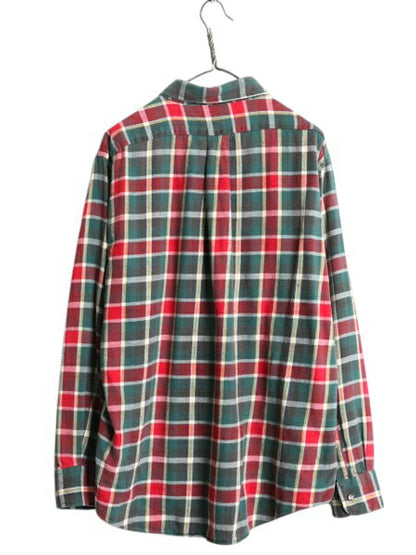 70s チャップス ラルフローレン チェック ボタンダウン フランネル シャツ メンズ XL / ヴィンテージ CHAPS ポロ ネルシャツ 長袖シャツ