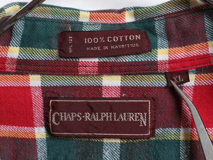 70s チャップス ラルフローレン チェック ボタンダウン フランネル シャツ メンズ XL / ヴィンテージ CHAPS ポロ ネルシャツ 長袖シャツ