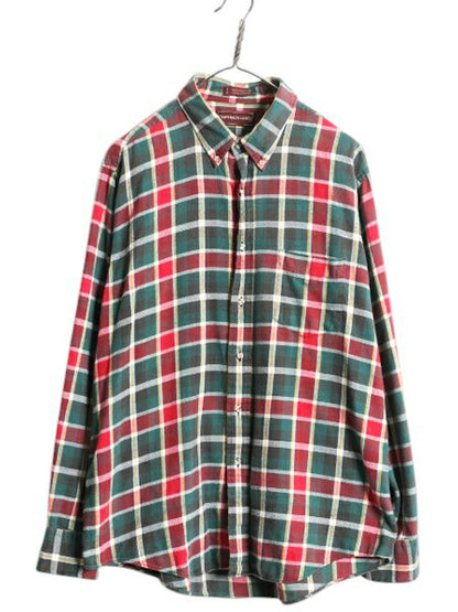 70s チャップス ラルフローレン チェック ボタンダウン フランネル シャツ メンズ XL / ヴィンテージ CHAPS ポロ ネルシャツ 長袖シャツ
