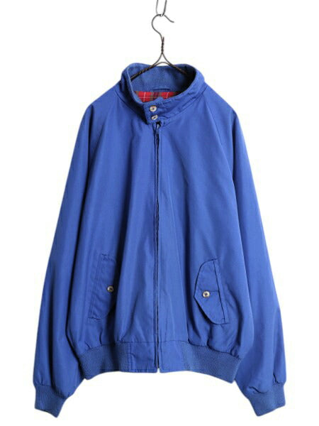 90s ランズエンド スイングトップ ジャケット メンズ L 90年代 オールド LANDS END フルジップ ブルゾン ハリントン G-9 チェック ライナー