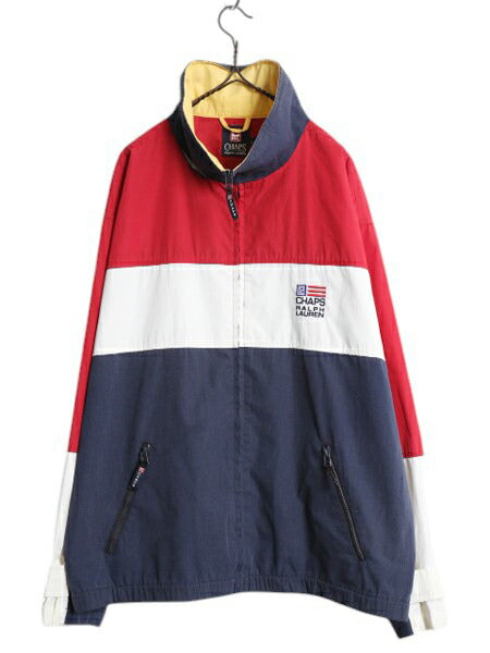 90s チャップス ラルフローレン フルジップ セーリング ジャケット メンズ L / オールド ポロ マルチカラー ジャンパー ブルゾン ナイロン