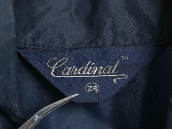 70s 80s Cardinal ナイロン コーチ ジャケット メンズ L 程 / 古着 ヴィンテージ ジャンパー ブルゾン 企業物 プリント ワンポイント 薄手