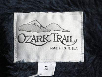 90s USA製 OZARK TRAIL 裏 ボア ナイロン コーチ ジャケット メンズ S / オールド パイル フリース ブルゾン ジャンパー 無地 ネイビー 紺
