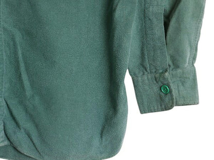 60s 筆記体タグ エルエルビーン コットン シャモア クロス シャツ メンズ L 程/ ヴィンテージ LLBean 長袖シャツ ネルシャツ フランネル 緑