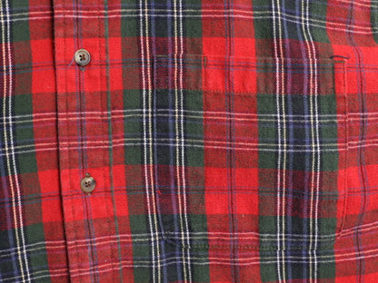 90s エディーバウアー チェック フランネル シャツ メンズ M / オールド Eddie Bauer ネルシャツ コットン 白タグ 長袖シャツ マルチカラー