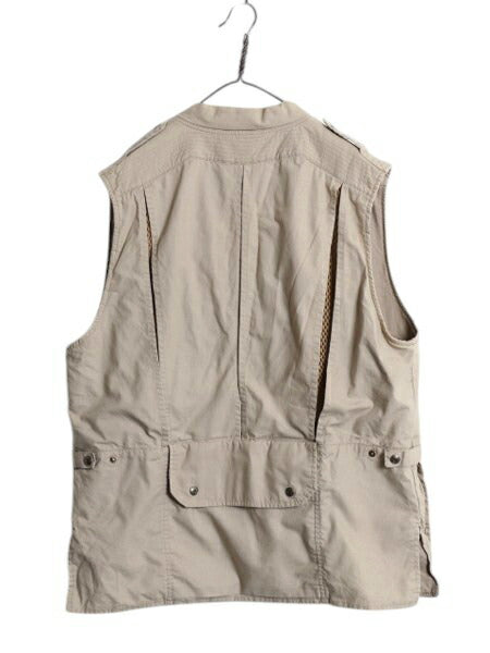 90s バナナリパブリック サファリ ベスト メンズ L / オールド BANANA REPUBLIC アウトドア 重ね着 ハンティング フィッシング 多ポケット