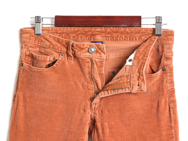 16年製 パタゴニア フィッテド コーデュロイ パンツ レディース 27 XS 古着 細畝 ストレッチ スキニー スリムフィット アウトドア レンガ色