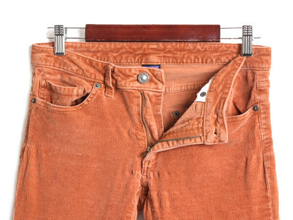 16年製 パタゴニア フィッテド コーデュロイ パンツ レディース 27 XS 古着 細畝 ストレッチ スキニー スリムフィット アウトドア レンガ色