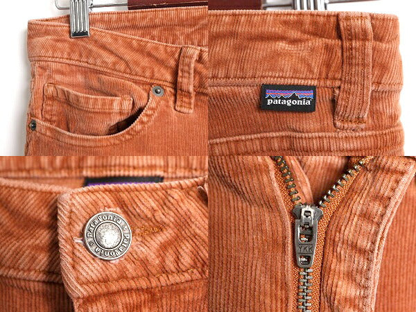 16年製 パタゴニア フィッテド コーデュロイ パンツ レディース 27 XS 古着 細畝 ストレッチ スキニー スリムフィット アウトドア レンガ色
