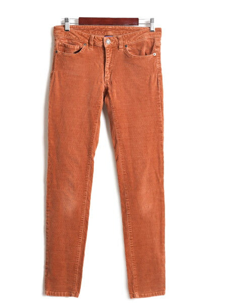 16年製 パタゴニア フィッテド コーデュロイ パンツ レディース 27 XS 古着 細畝 ストレッチ スキニー スリムフィット アウトドア レンガ色