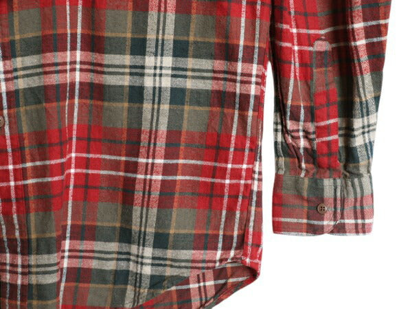 80s チャップス ラルフローレン チェック ボタンダウン フランネル シャツ メンズ L / ヴィンテージ ポロ 長袖シャツ ネルシャツ コットン