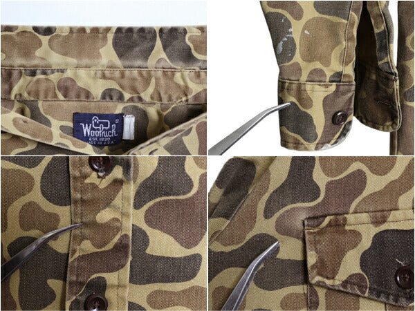 80s USA製 ウールリッチ ダックハンター カモ サファリ シャツ メンズ L / ヴィンテージ 旧タグ Woolrich 迷彩 ハンティング 長袖シャツ