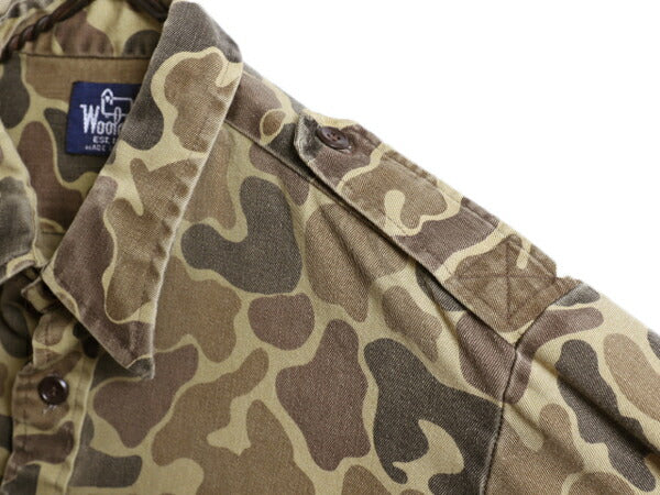 80s USA製 ウールリッチ ダックハンター カモ サファリ シャツ メンズ L / ヴィンテージ 旧タグ Woolrich 迷彩 ハンティング 長袖シャツ