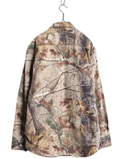 90s カベラス リアルツリー カモ シャモア クロス シャツ メンズ M 90年代 オールド Cabelas 迷彩 ハンティング フランネル カモフラージュ