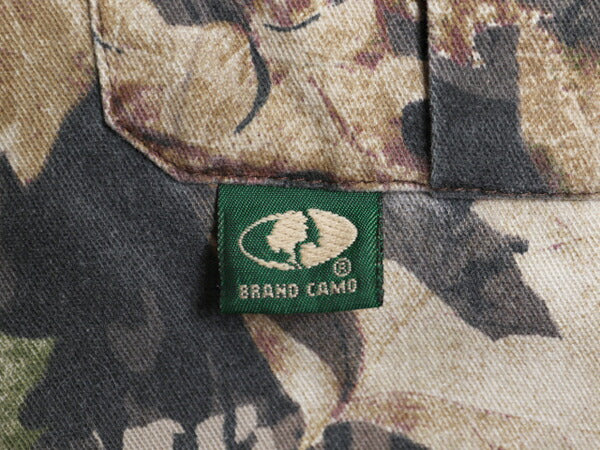 90s USA製 モッシーオーク リアルツリー カモ コットン シャツ メンズ L / 90年代 オールド MOSSY OAK 迷彩 長袖シャツ ハンティング 総柄
