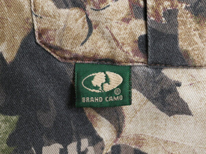 90s USA製 モッシーオーク リアルツリー カモ コットン シャツ メンズ L / 90年代 オールド MOSSY OAK 迷彩 長袖シャツ ハンティング 総柄