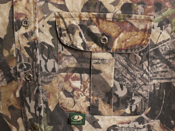 90s USA製 モッシーオーク リアルツリー カモ コットン シャツ メンズ L / 90年代 オールド MOSSY OAK 迷彩 長袖シャツ ハンティング 総柄