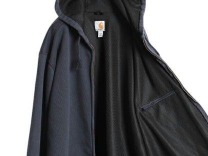 US企画 カーハート 裏 サーマル フルジップ スウェット フード パーカー メンズ XXL / 古着 CARHARTT Rain Defender ジャケット トレーナー