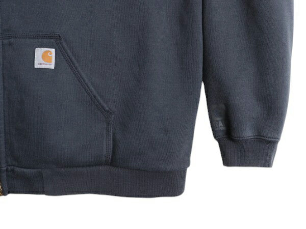 US企画 カーハート 裏 サーマル フルジップ スウェット フード パーカー メンズ XXL / 古着 CARHARTT Rain Defender ジャケット トレーナー
