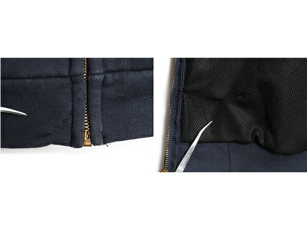 US企画 カーハート 裏 サーマル フルジップ スウェット フード パーカー メンズ XXL / 古着 CARHARTT Rain Defender ジャケット トレーナー