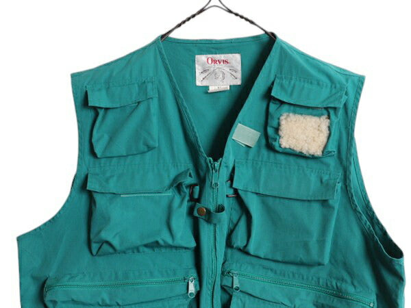 80s オービス フィッシング ベスト メンズ XL / ヴィンテージ 旧タグ ORVIS アウトドア 重ね着 前開き フルジップ ショート丈 ハンティング