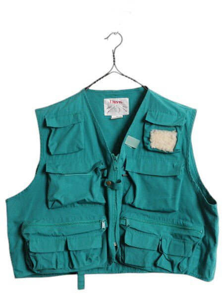 80s オービス フィッシング ベスト メンズ XL / ヴィンテージ 旧タグ ORVIS アウトドア 重ね着 前開き フルジップ ショート丈 ハンティング