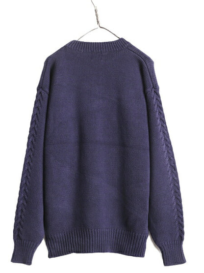 90s OLD GAP コットン デザイン ニット セーター メンズ XL 程/ 90年代 オールド ギャップ アーガイル 紺タグ ヘビーウェイト 大きいサイズ