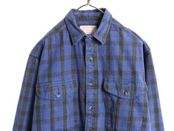 フィルソン アラスカン ガイド シャツ メンズ M / 古着 FILSON チェック ネルシャツ ヘビー フランネル ワーク 長袖シャツ ヘビーウェイト
