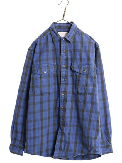 フィルソン アラスカン ガイド シャツ メンズ M / 古着 FILSON チェック ネルシャツ ヘビー フランネル ワーク 長袖シャツ ヘビーウェイト
