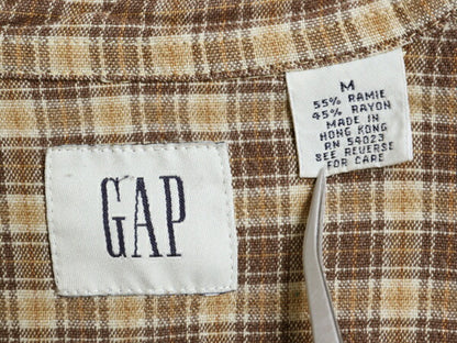 00s OLD GAP チェック 長袖 フランネル シャツ メンズ M / 00年代 オールド ギャップ レーヨン ラミー ネルシャツ 長袖シャツ マルチカラー