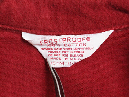 70s USA製 FROSTPROOF コットン シャモア クロス シャツ メンズ M / ヴィンテージ 長袖シャツ ネルシャツ ヘビーウェイト フランネル 無地