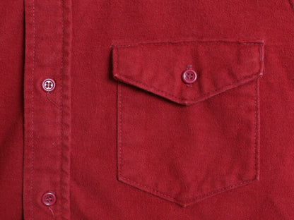 70s USA製 FROSTPROOF コットン シャモア クロス シャツ メンズ M / ヴィンテージ 長袖シャツ ネルシャツ ヘビーウェイト フランネル 無地