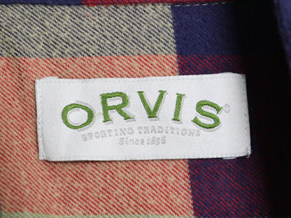 00s オービス フランネル ボタンダウン シャツ メンズ M / 古着 オールド ORVIS マルチカラー ブロック チェック 長袖シャツ ネルシャツ