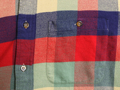 00s オービス フランネル ボタンダウン シャツ メンズ M / 古着 オールド ORVIS マルチカラー ブロック チェック 長袖シャツ ネルシャツ