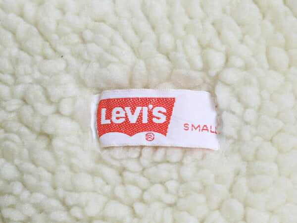 70s USA製 リーバイス 裏 ボア デニム ベスト メンズ レディース S / ヴィンテージ LEVIS 重ね着 前開き パイル オレンジタブ ポケット付き