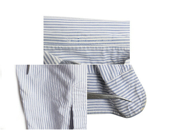 USA製 ブルックスブラザーズ メーカーズ オックスフォード 長袖 ボタンダウン シャツ メンズ L / 古着 ストライプ ワイシャツ ポケット付き